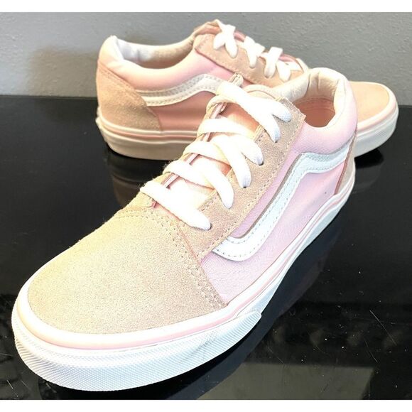 Vans Blush pink old skool vans youth size 4 Low Top canvas/suede - Picture 3 of 10